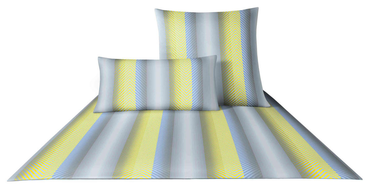 BETTWÄSCHE Traces Makosatin 200/200 cm  - Gelb, Basics, Textil (200/200cm) - Joop!