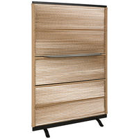 PARAVÁN  - černá/přírodní barvy, Design, kov/plast (121/184/39cm) - Amatio