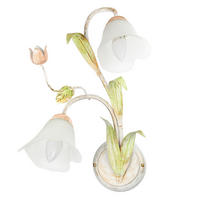 WANDLEUCHTE 32/18/40 cm   - Pink/Weiß, KONVENTIONELL, Glas/Metall (32/18/40cm)