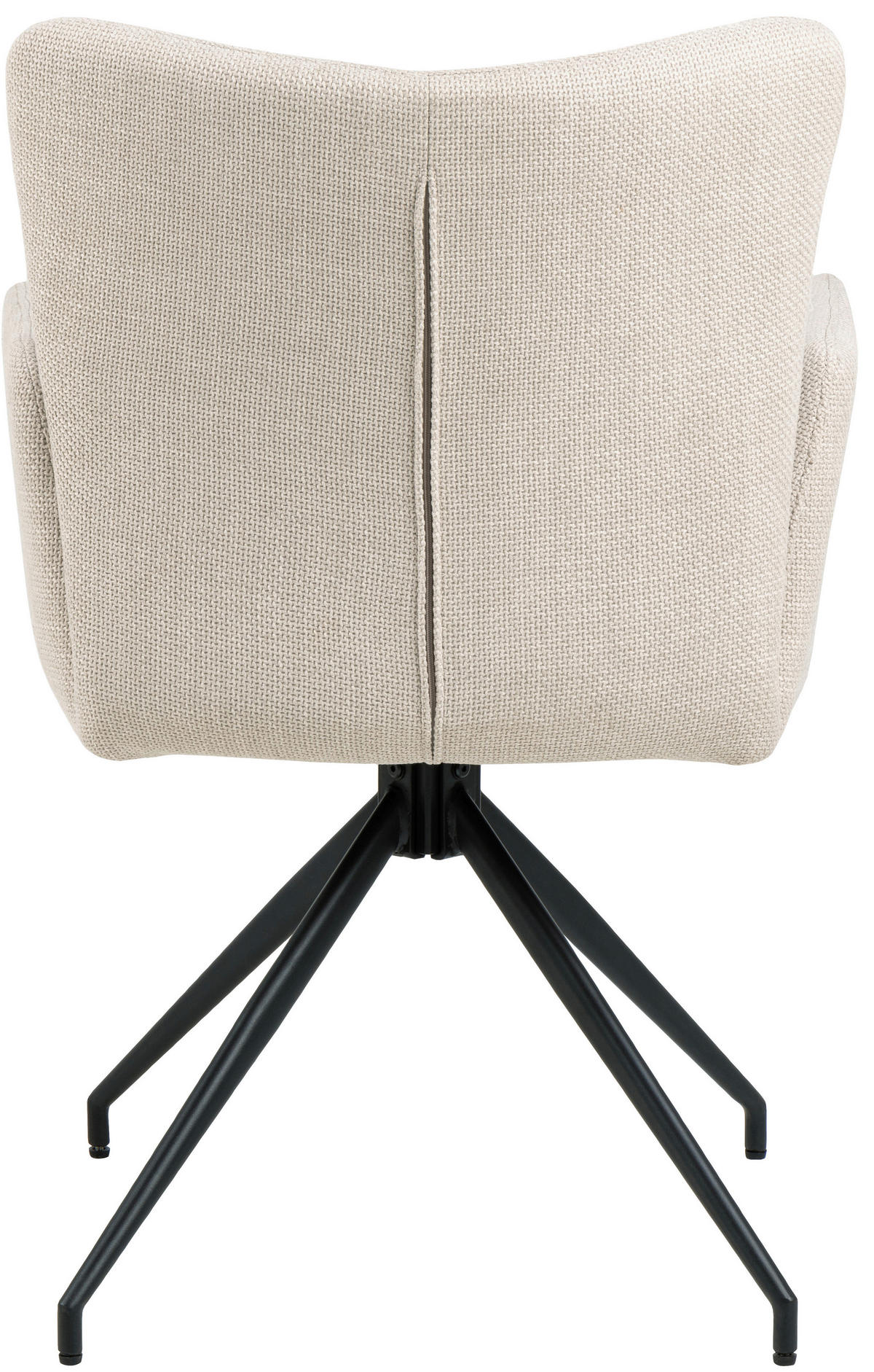 ARMLEHNSTUHL  in Webstoff  - Beige/Schwarz, Modern, Textil/Metall (57,5/86/61,5cm) - MID.YOU