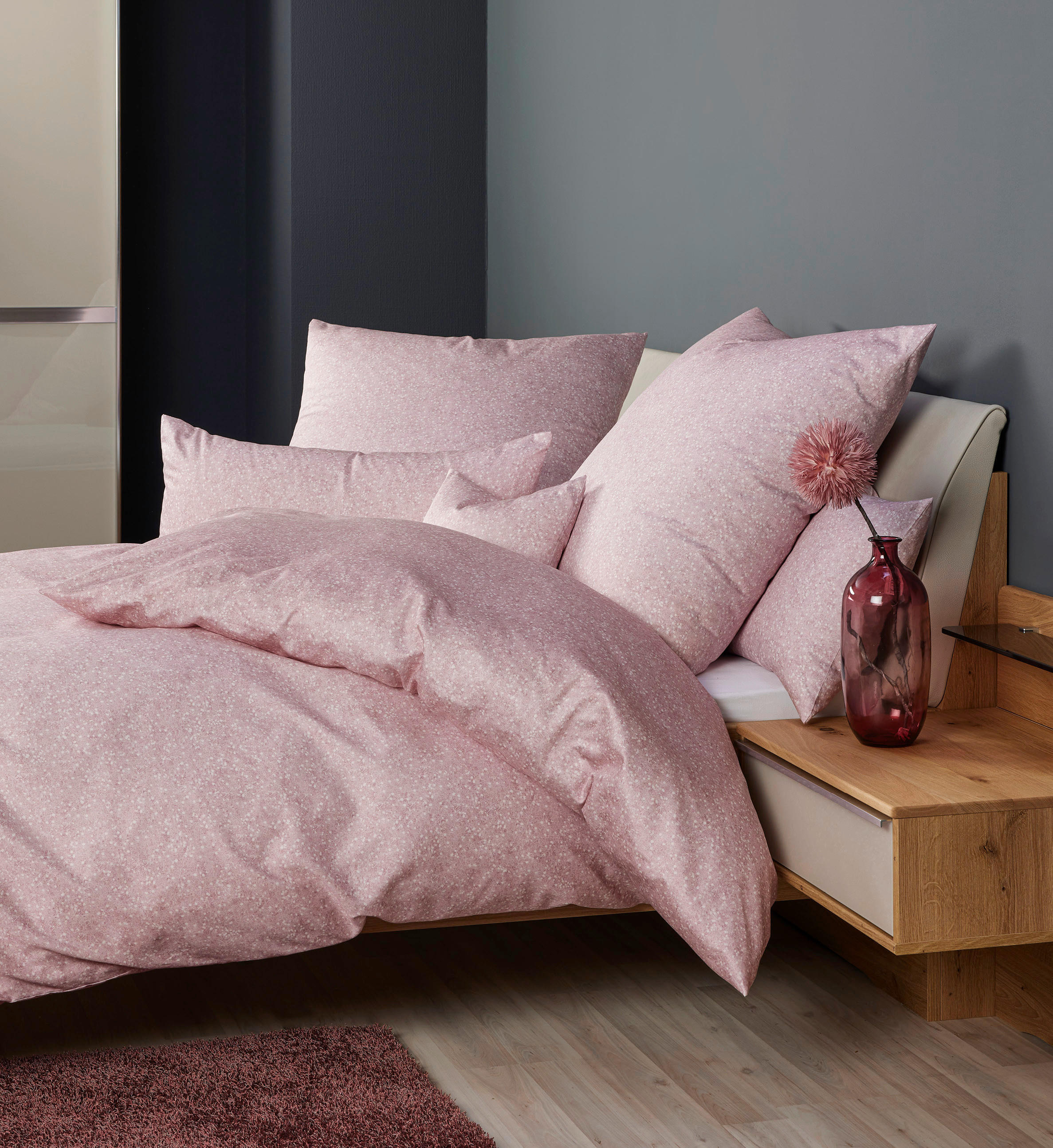 POSTELJINA 135/200 cm  MILANO  - ružičasta, Konvencionalno, tekstil (135/200cm) - Janine