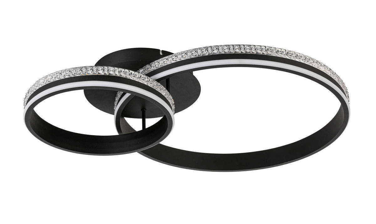 LED PLAFONJERA - crna, Osnovno, metal/plastika (70/50/13,5cm) - Ambiente