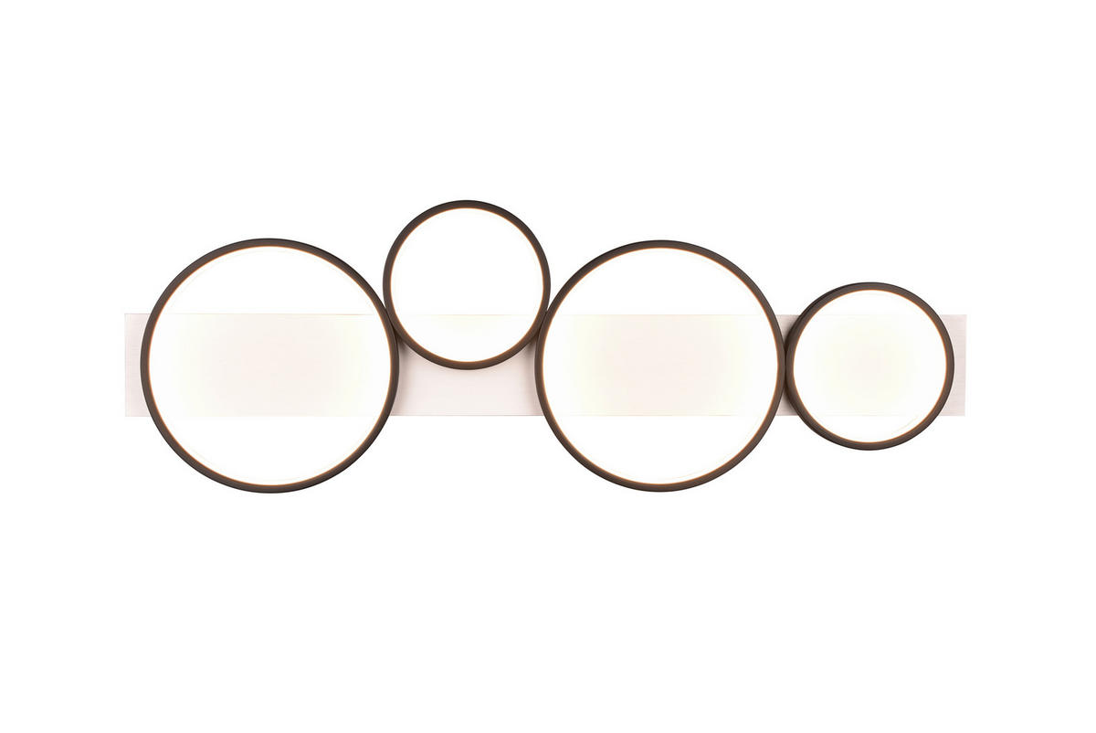 LED-DECKENLEUCHTE Medera 100/34,5/8 cm   - Schwarz/Weiß, Design, Holz/Metall (100/34,5/8cm) - Trio Leuchten