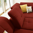 ECKSOFA in Chenille Rot  310/240 cm  - Rot/Schwarz, Design, Textil/Metall (310/240cm) - Xora