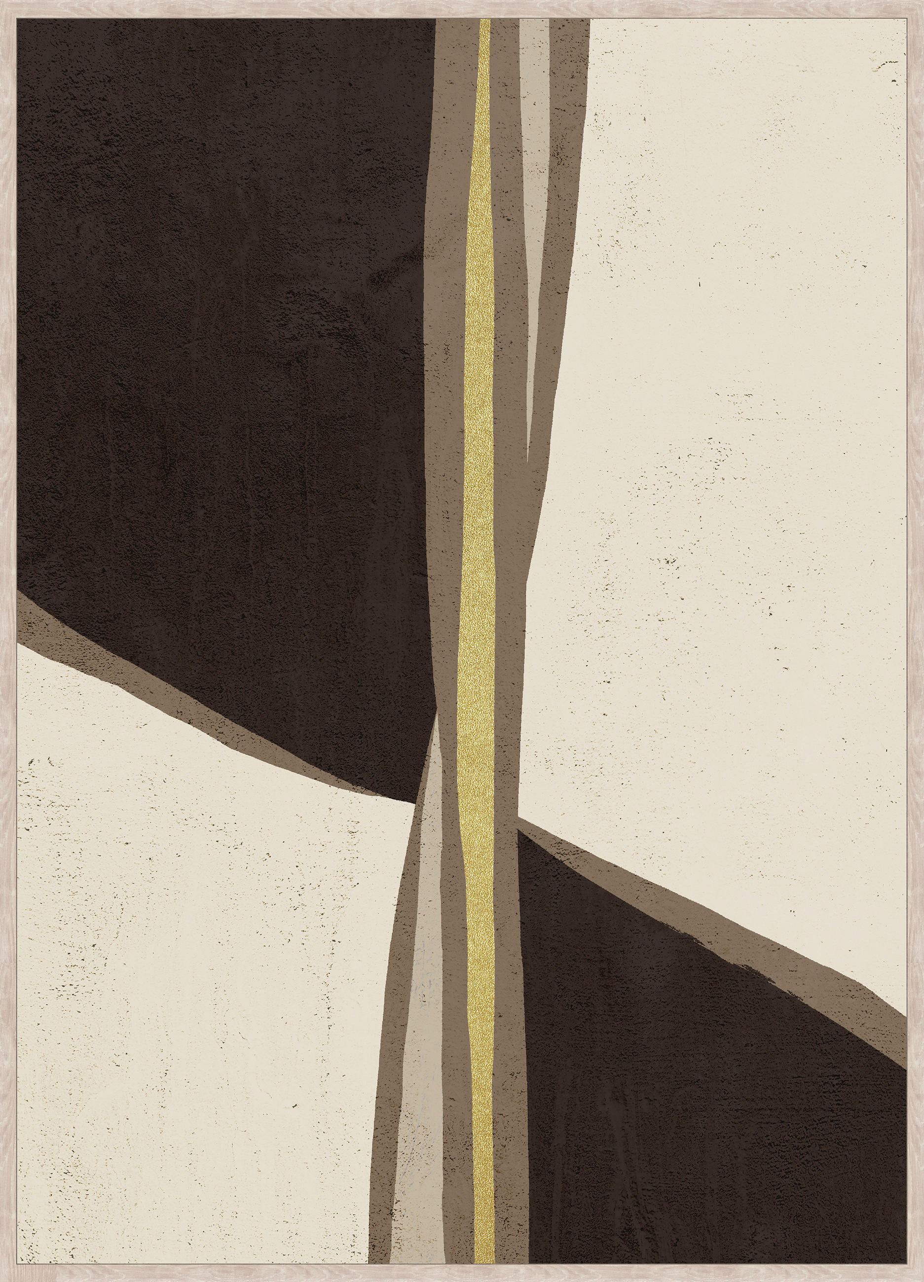 BILD Abstraktes  - Beige/Schwarz, Trend, Holzwerkstoff/Kunststoff (50/70cm) - Monee