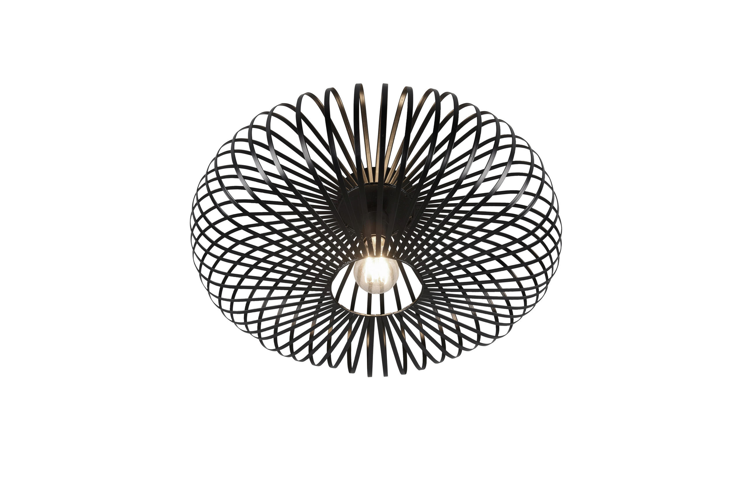 DECKENLEUCHTE Johann 50/18 cm   - Schwarz, Design, Metall (50/18cm) - Trio Leuchten