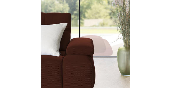 ECKSOFA in Struktur Rostfarben 233/313 cm - Rostfarben/Schwarz, Design, Kunststoff/Textil (233/313cm) - Emilio Belluti