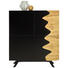 KOMMODE - Eichefarben/Schwarz, Design, Holzwerkstoff/Metall (107/122/41,5cm) - Carryhome KOMMODE - Eichefarben/Schwarz, Design, Holzwerkstoff/Metall (107/122/41,5cm) - Carryhome