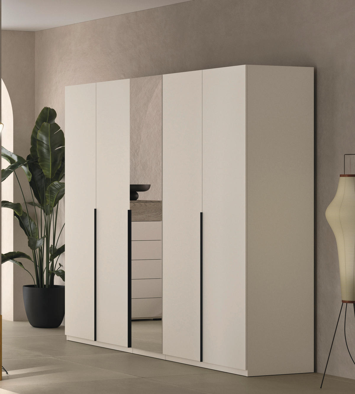 GARDEROBNA OMARA  - kašmir, Moderno, kovina/leseni material (230/223/63cm) - Xora