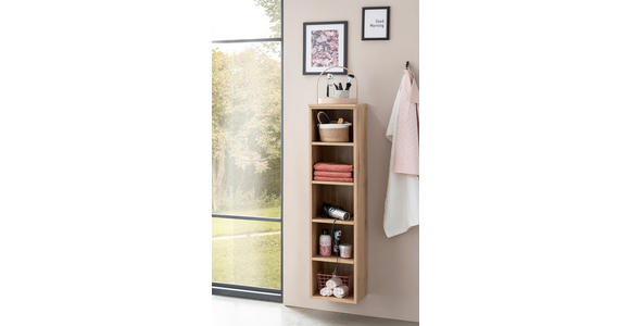 BADEZIMMERREGAL 30/130/35 cm  - Eiche Wotan, Natur, Holzwerkstoff (30/130/35cm) - Xora