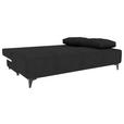 SCHLAFSOFA  in Velours Anthrazit  - Anthrazit/Schwarz, KONVENTIONELL, Textil/Metall (200/98/90cm) - Carryhome