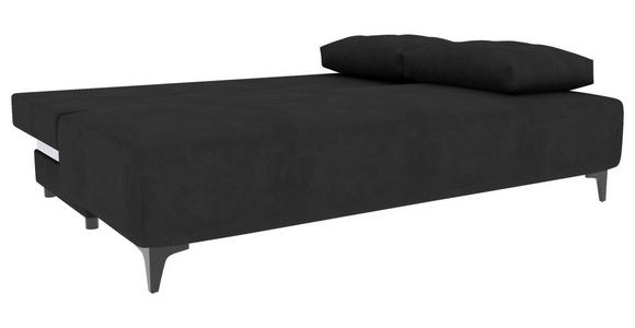 SCHLAFSOFA  in Velours Anthrazit  - Anthrazit/Schwarz, KONVENTIONELL, Textil/Metall (200/98/90cm) - Carryhome