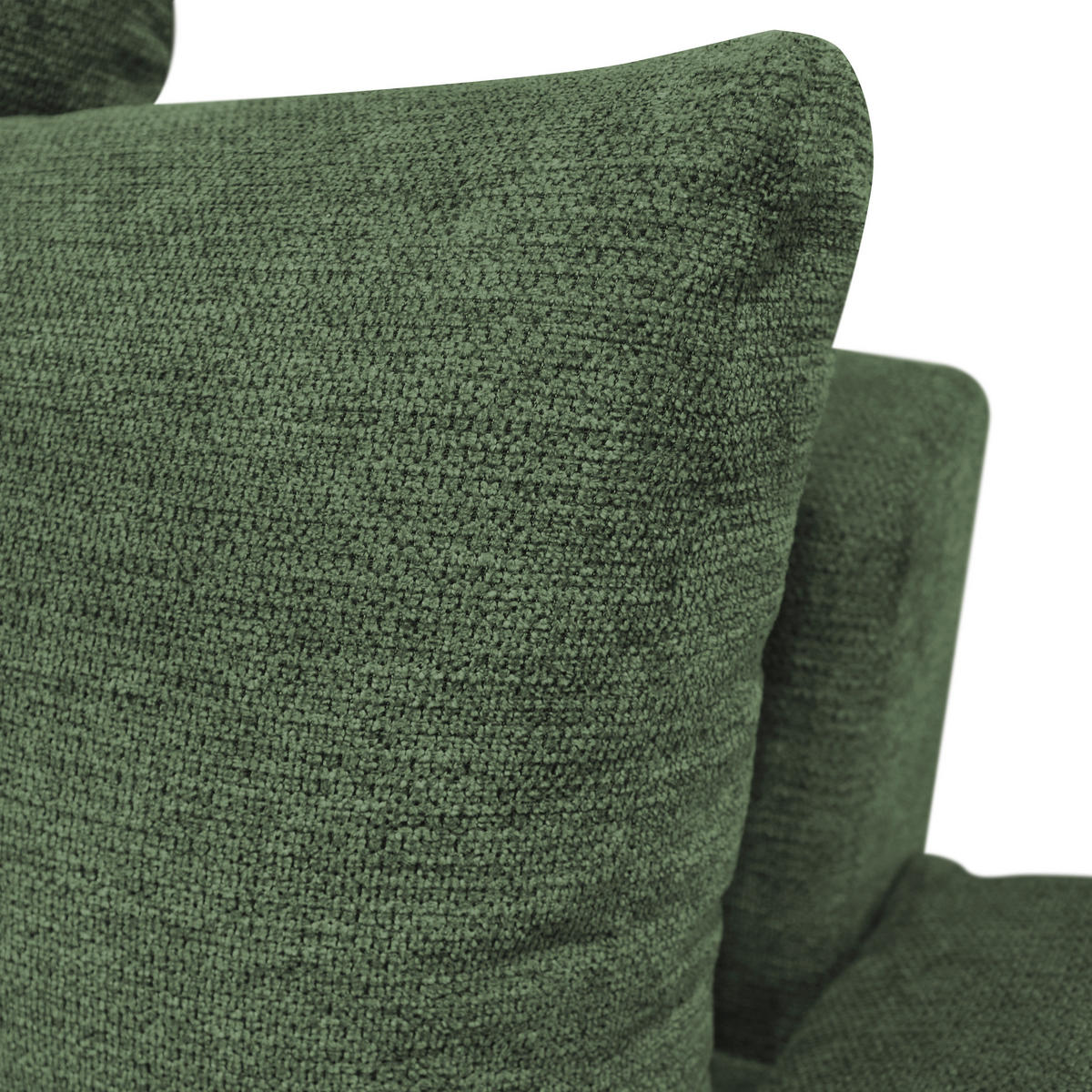 CloseUp von MID.YOU ECKSOFA Grün Webstoff.