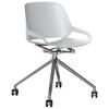 BESUCHERSTUHL  in Weiss, Alufarben  - Weiss/Alufarben, Basics, Kunststoff/Metall (50/72/52cm) - Aeris