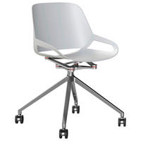 BESUCHERSTUHL Weiß, Alufarben  - Alufarben/Weiß, Basics, Kunststoff/Metall (50/72/52cm) - Aeris