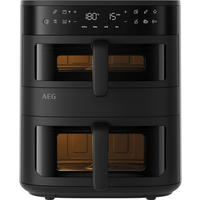 HEISSLUFTFRITTEUSE 7,0 + 4,0 L  - Schwarz, Basics, Kunststoff (30/41/32cm) - AEG
