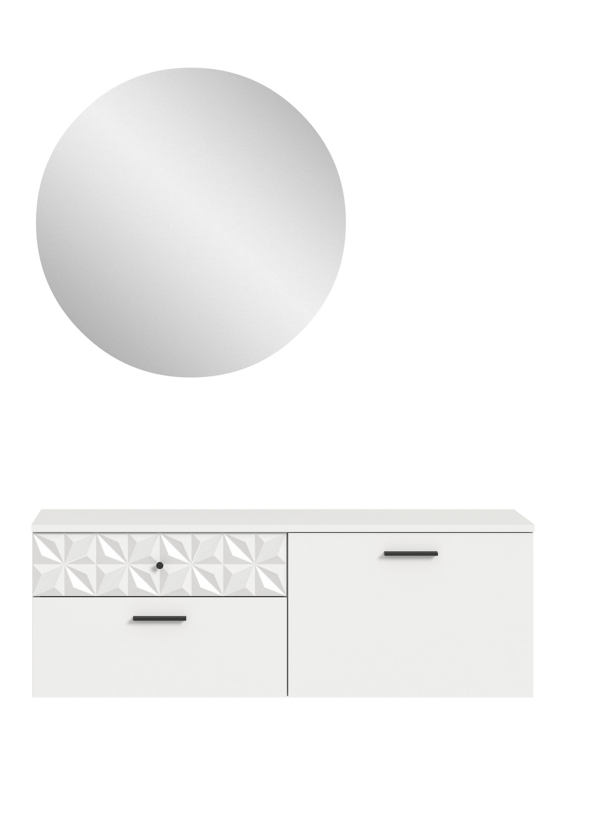 PREDSIEŇOVÝ NÁBYTOK, 110/192/34 cm - biela, Design, kompozitné drevo (110/192/34cm) - MID.YOU