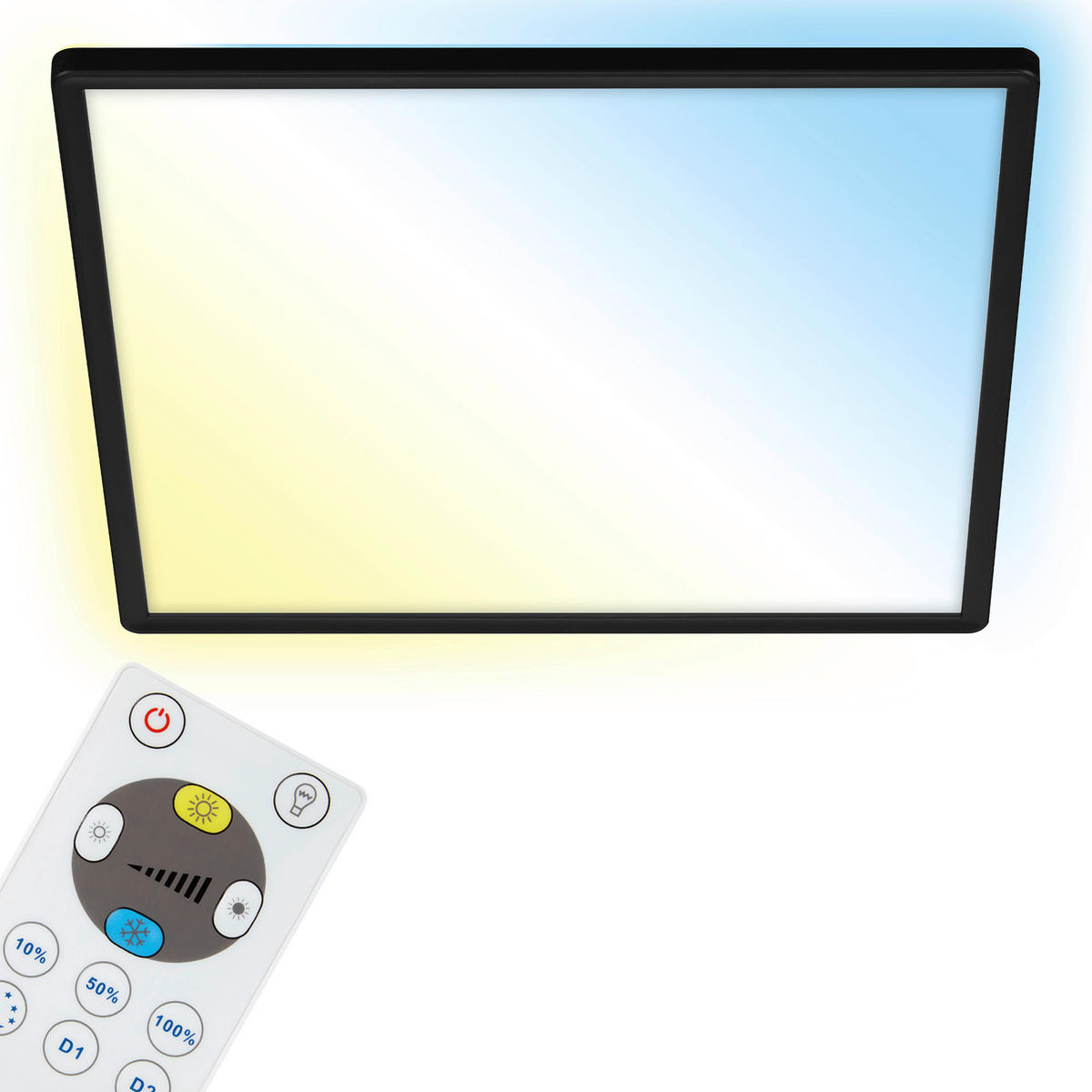 LED-PANEEL 42/42/2.9 cm   - Schwarz, Design, Kunststoff (42/42/2.9cm) - Briloner