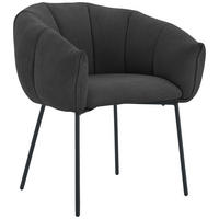 ARMLEHNSTUHL  in Eisen Struktur  - Schwarz, Design, Textil/Metall (66/78/72cm) - Carryhome