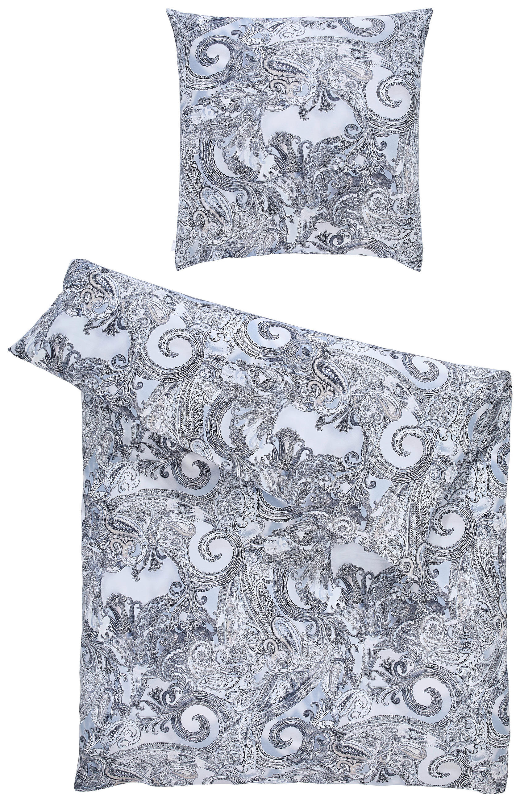 BETTWÄSCHE 2-teilig ATELIER Interlock-Jersey 135/200 cm  - Platinfarben, Basics, Textil (135/200cm) - Estella