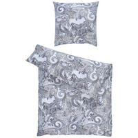 BETTWÄSCHE 2-teilig ATELIER Interlock-Jersey 135/200 cm  - Platinfarben, Basics, Textil (135/200cm) - Estella