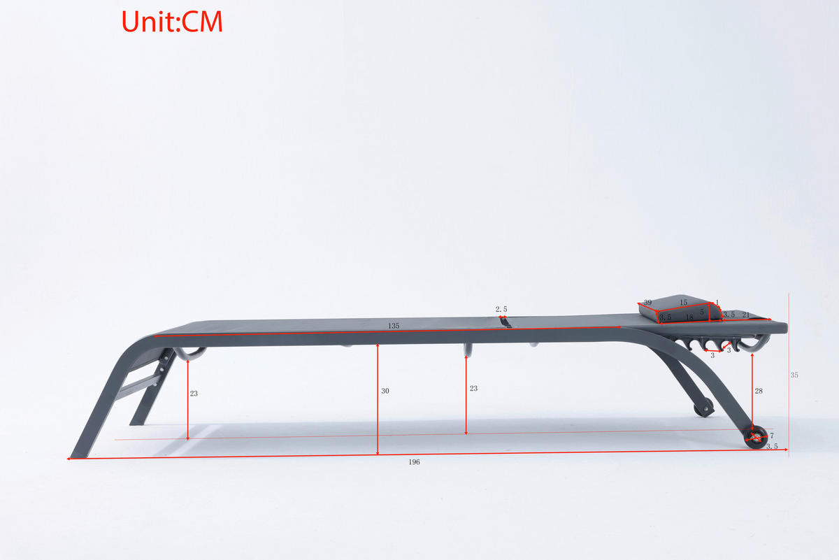 GARTENLIEGE 198/87/62 cm  - Gelb, Design, Textil/Metall (198/87/62cm) - Ambia Garden