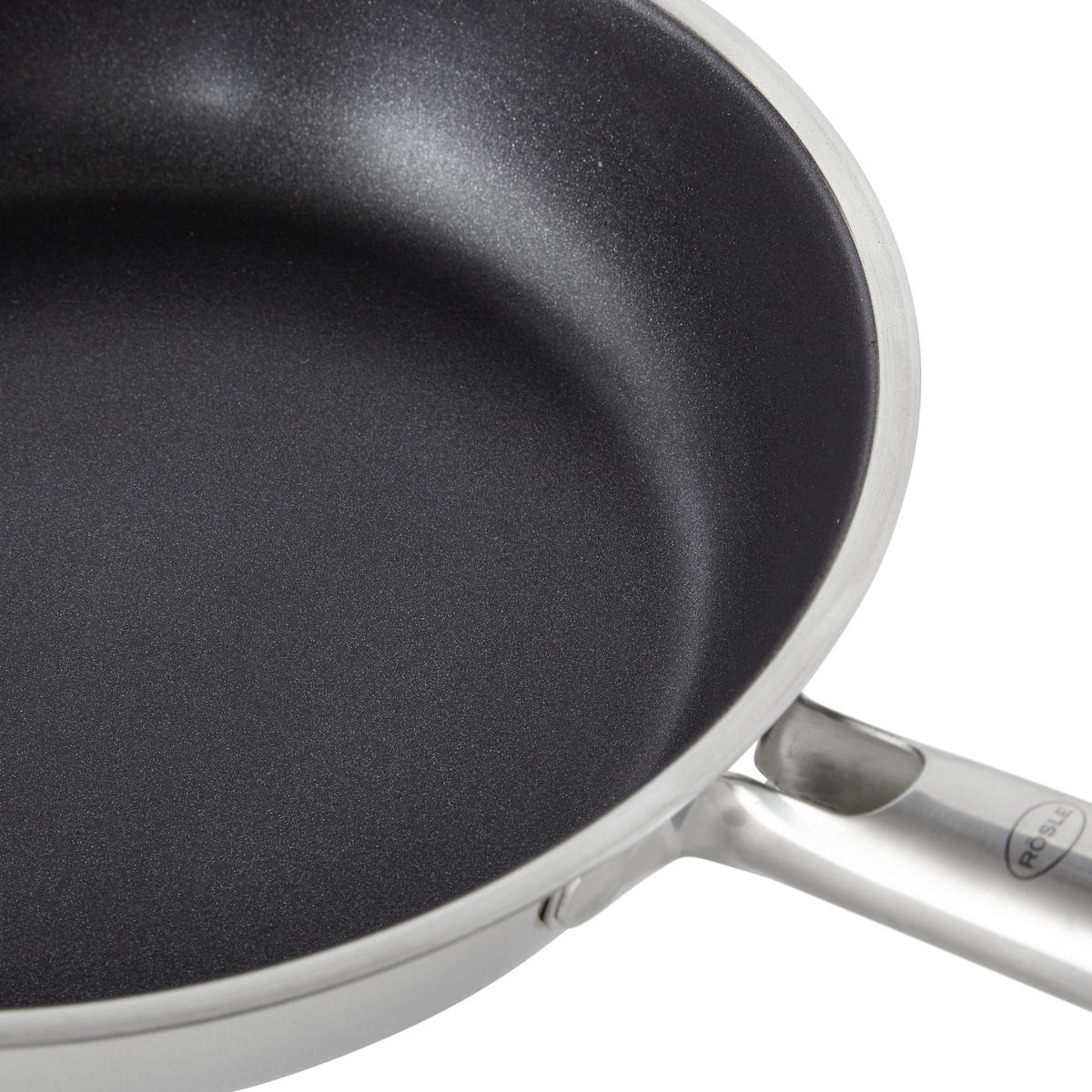 BRATPFANNE ELEGANCE 24 cm  - Edelstahlfarben/Schwarz, KONVENTIONELL, Metall (24cm) - Rösle