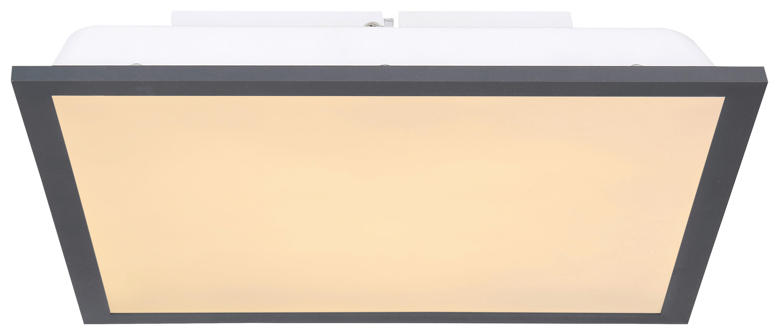 LED-DECKENLEUCHTE Doro 30/30/6 cm   - Opal/Graphitfarben, Basics, Kunststoff/Metall (30/30/6cm) - Globo