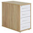 ANSTELLCONTAINER Sonoma Eiche, Weiß - Silberfarben/Schwarz, Design, Kunststoff (43,8/75,6/80cm) - Voleo ANSTELLCONTAINER Sonoma Eiche, Weiß - Silberfarben/Schwarz, Design, Kunststoff (43,8/75,6/80cm) - Voleo