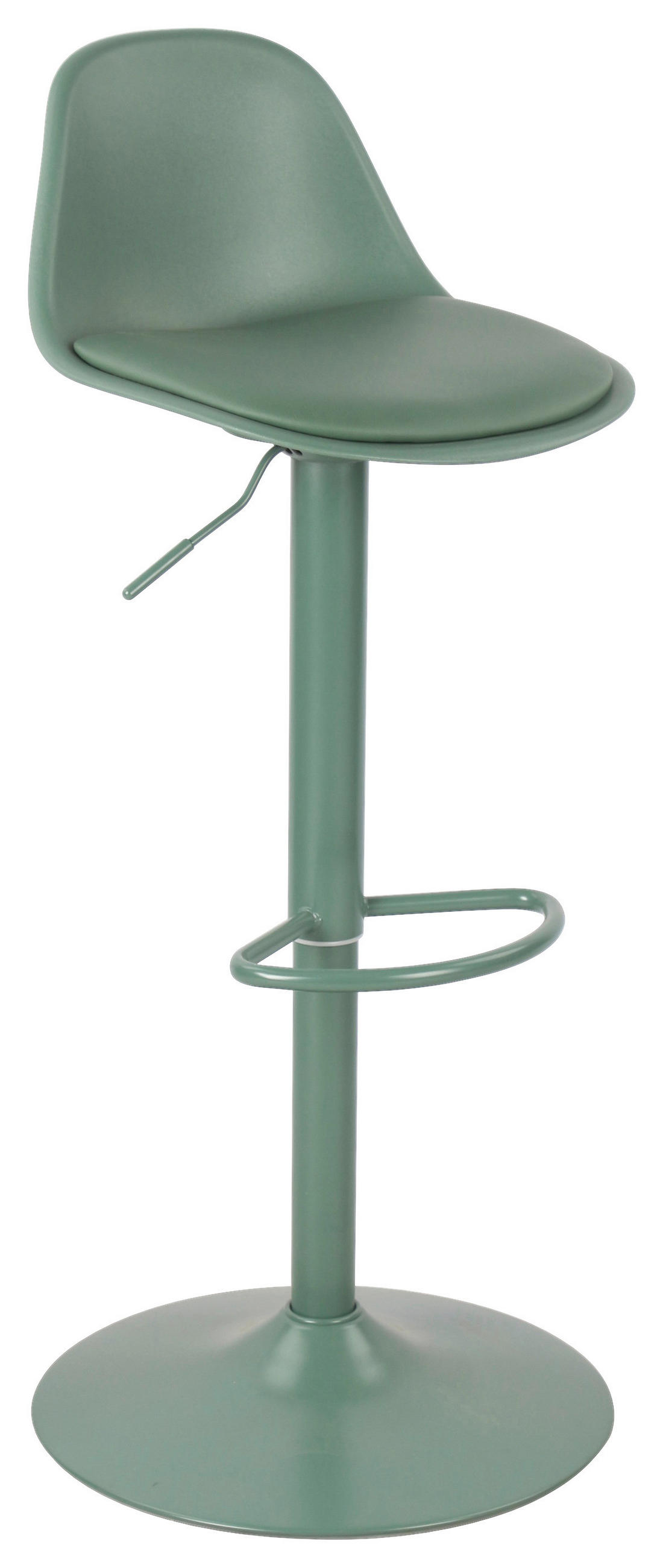 Barhocker Höhenverstellbar Conte Lederlook Grün