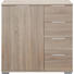 KOMMODE 81/83/41 cm - Chromfarben/Eichefarben, Design, Holzwerkstoff/Kunststoff (81/83/41cm) - Carryhome KOMMODE 81/83/41 cm - Chromfarben/Eichefarben, Design, Holzwerkstoff/Kunststoff (81/83/41cm) - Carryhome
