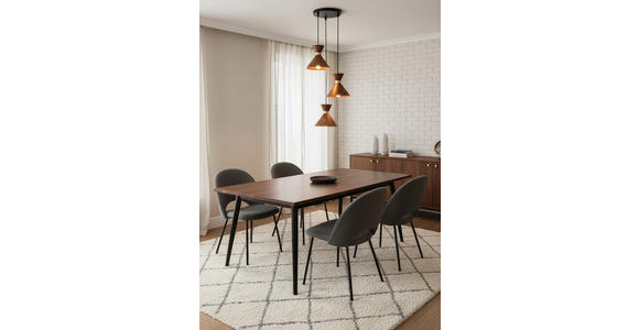 HÄNGELEUCHTE 64,5/132,5 cm  - Walnussfarben, Trend, Metall (64,5/132,5cm) - Novel