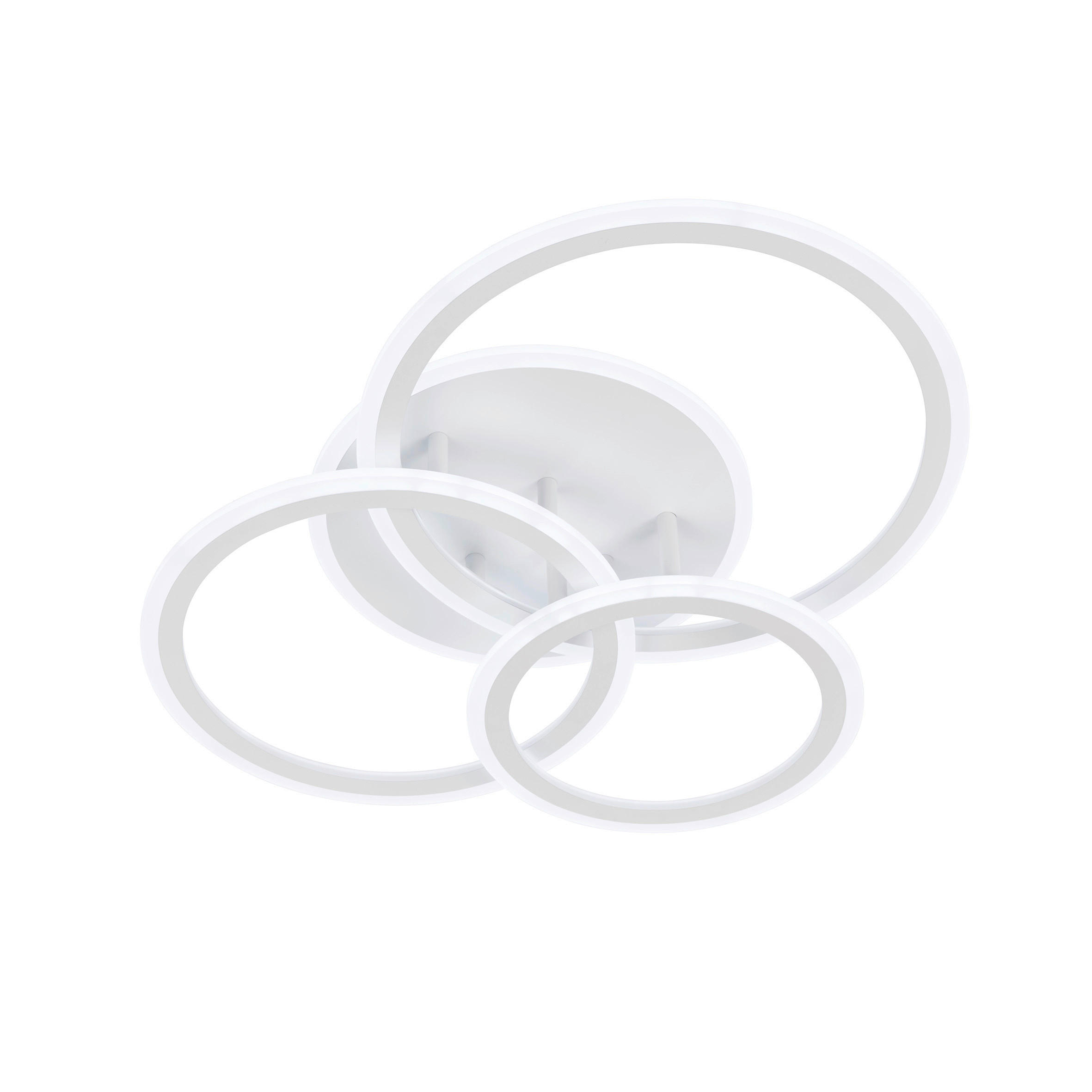 STROPNÍ LED SVÍTIDLO, 50,50/60/12 cm - bílá, Design, kov/plast (50,50/60/12cm)