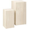 BLUMENSÄULE Papier, Holzwerkstoff  - Beige, Design, Papier/Holzwerkstoff (35/35/70cm) - Livetastic