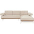 WOHNLANDSCHAFT in Creme Leder - Creme/Alufarben, Design, Leder/Metall (295/237cm) - JOOP