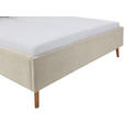 POLSTERBETT PAULO 180/200 cm  in Beige  - Eichefarben/Beige, Design, Holz/Textil (180/200cm) - Xora