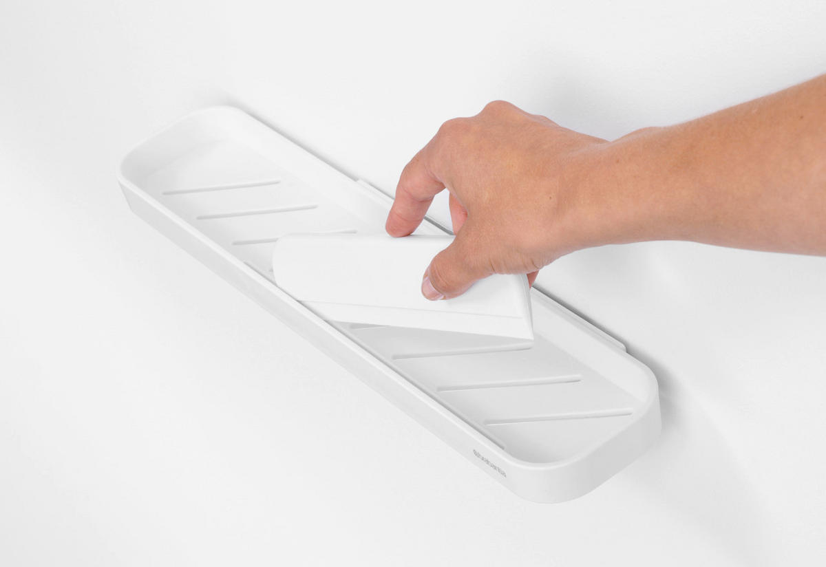 POLICA ZA TUŠ KABINU  metal, plastika  - bela, Osnovno, metal/plastika (42.1/7.3/9cm) - Brabantia