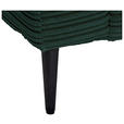 ECKSOFA Dunkelgrün Cord  - Dunkelgrün/Schwarz, KONVENTIONELL, Textil/Metall (276/173cm) - Carryhome