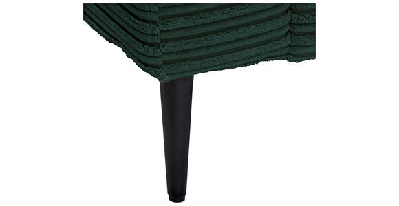 ECKSOFA Dunkelgrün Cord - Dunkelgrün/Schwarz, KONVENTIONELL, Textil/Metall (276/173cm) - Carryhome