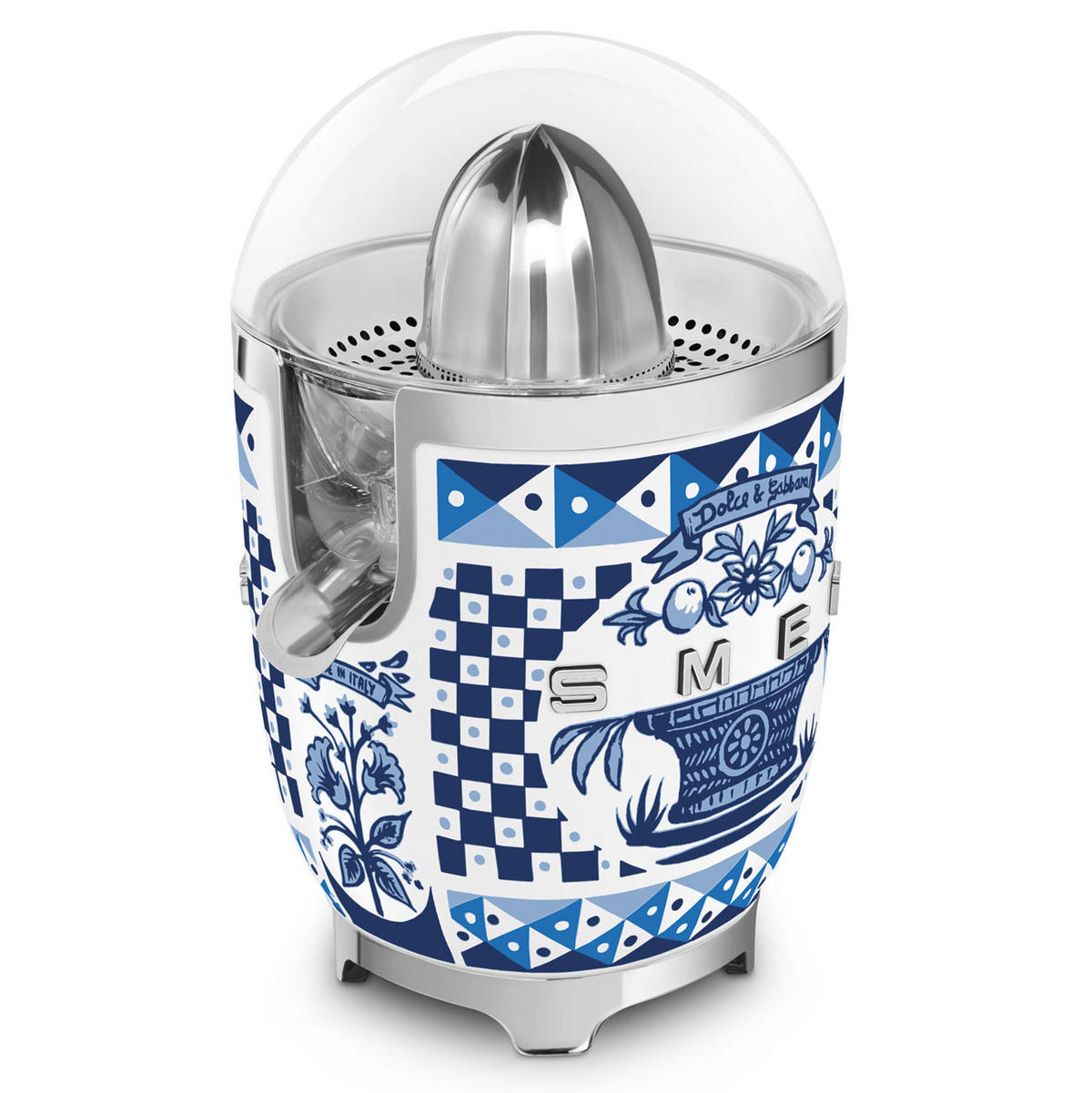 ZITRONENPRESSE - Blau/Weiß, Design, Metall (16,6/28,1/16,6cm) - SMEG