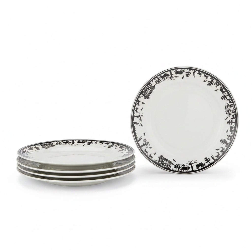 FONDUETELLER Heidi Cheese Line: Alpen  - Weiss/Schwarz, Basics, Keramik (21/6/21cm) - Heidi Cheese Line