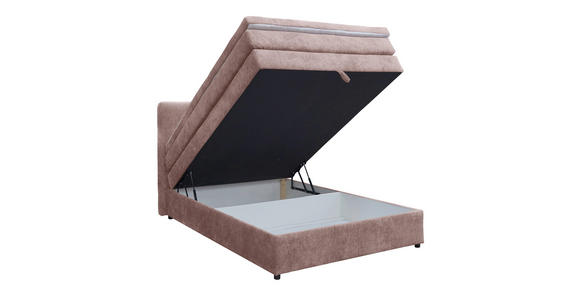 BOXSPRINGBETT 140/200 cm in Hellrot - Hellrot/Schwarz, KONVENTIONELL, Kunststoff/Textil (140/200cm) - Carryhome