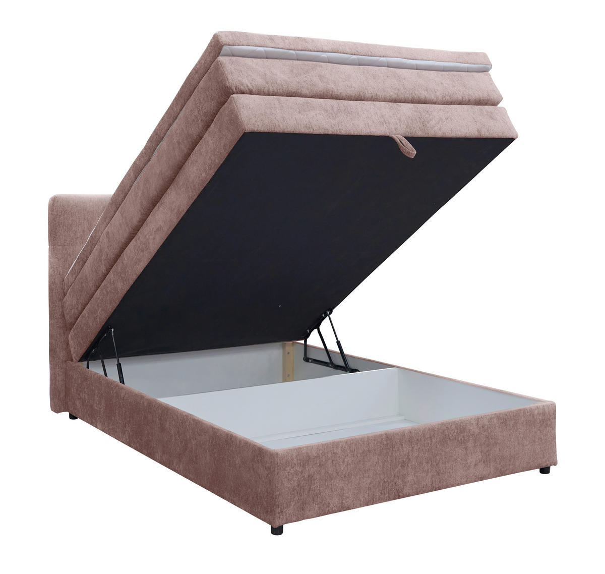 BOXSPRINGBETT 140/200 cm  in Hellrot  - Hellrot/Schwarz, Konventionell, Kunststoff/Textil (140/200cm) - Carryhome