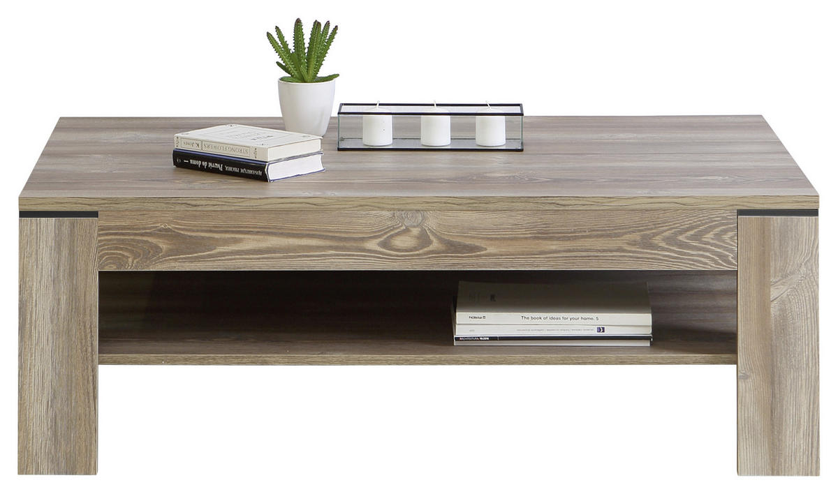 COUCHTISCH 120/75/43 cm Kieferfarben, Dunkelgrau  - Dunkelgrau/Kieferfarben, Trend, Holzwerkstoff (120/75/43cm) - Carryhome