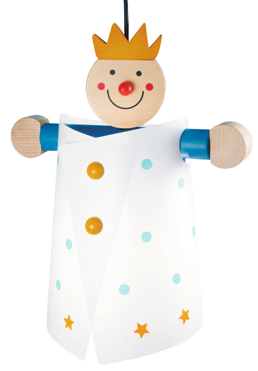KINDERHÄNGELEUCHTE Prinz 30/20/40 cm   - Multicolor, Basics, Holz/Kunststoff (30/20/40cm)