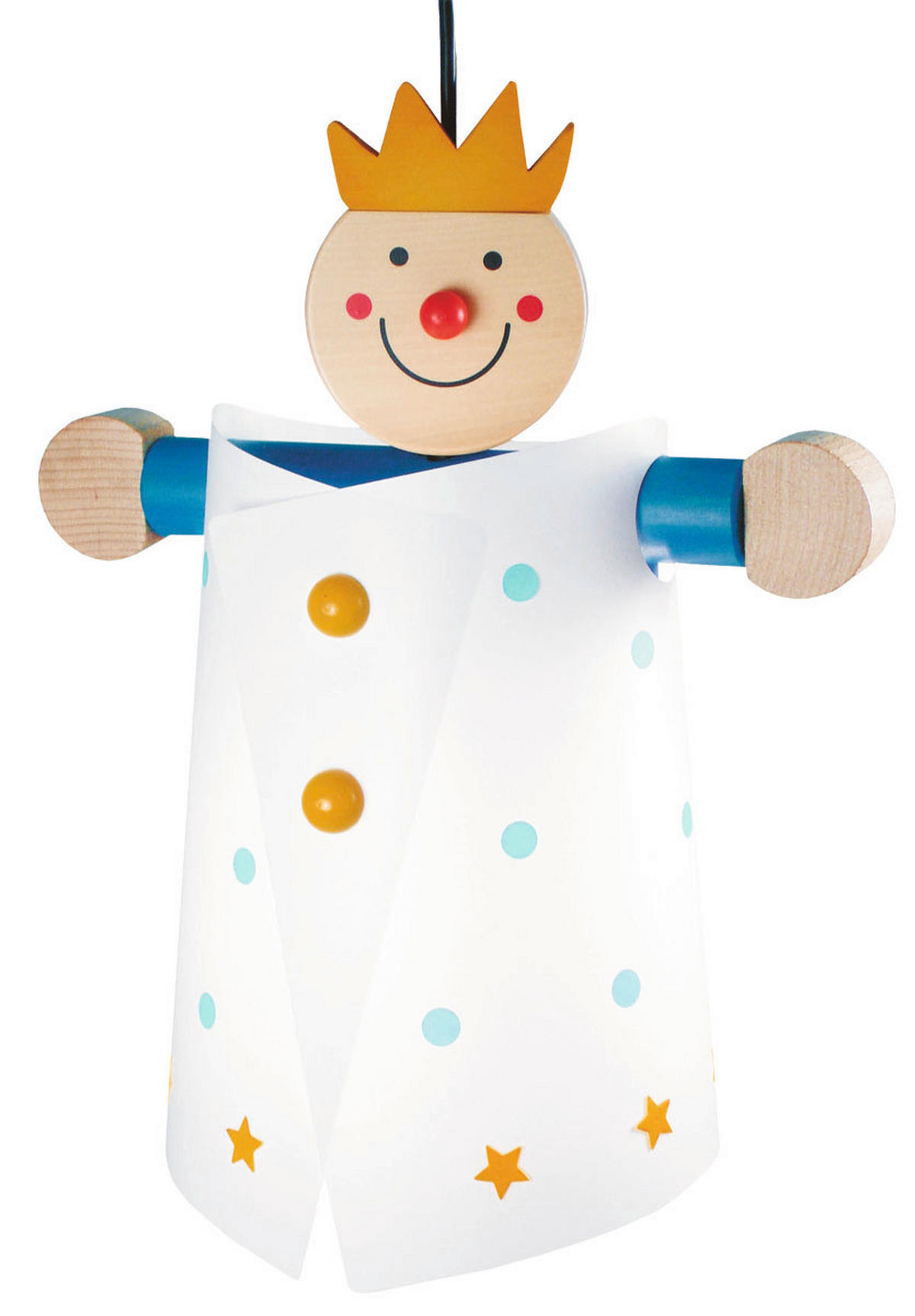 KINDERHÄNGELEUCHTE Prinz 30/20/40 cm   - Multicolor, Basics, Holz/Kunststoff (30/20/40cm)