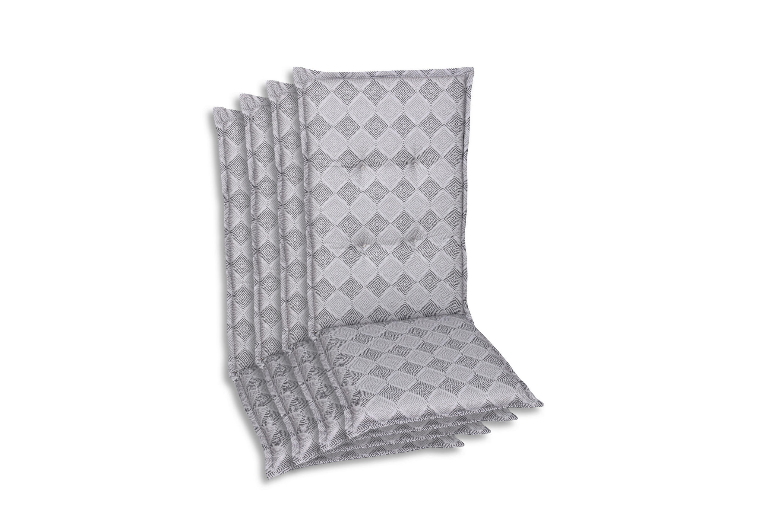 SESSELAUFLAGENSET in Grau Raute  - Grau, Basics, Textil (50/6/108cm)