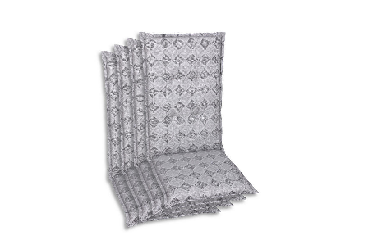 SESSELAUFLAGENSET in Grau Raute  - Grau, Basics, Textil (50/6/108cm)