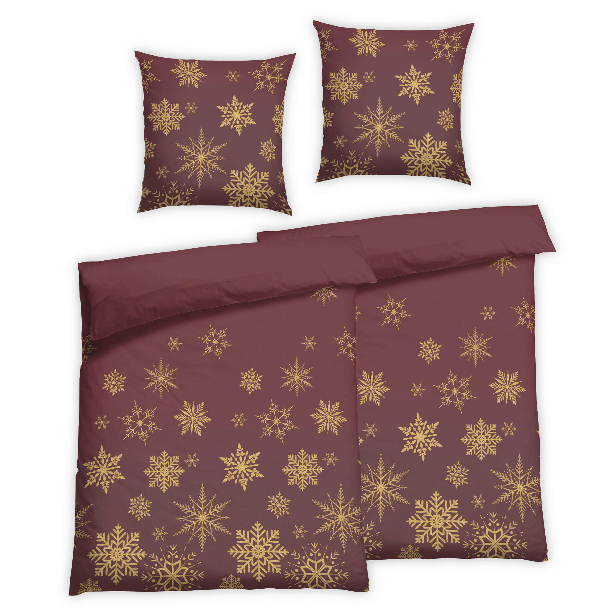 BETTWÄSCHE 4-teilig Flanell 135/200 cm  - Rot, Basics, Textil (135/200cm) - Florella