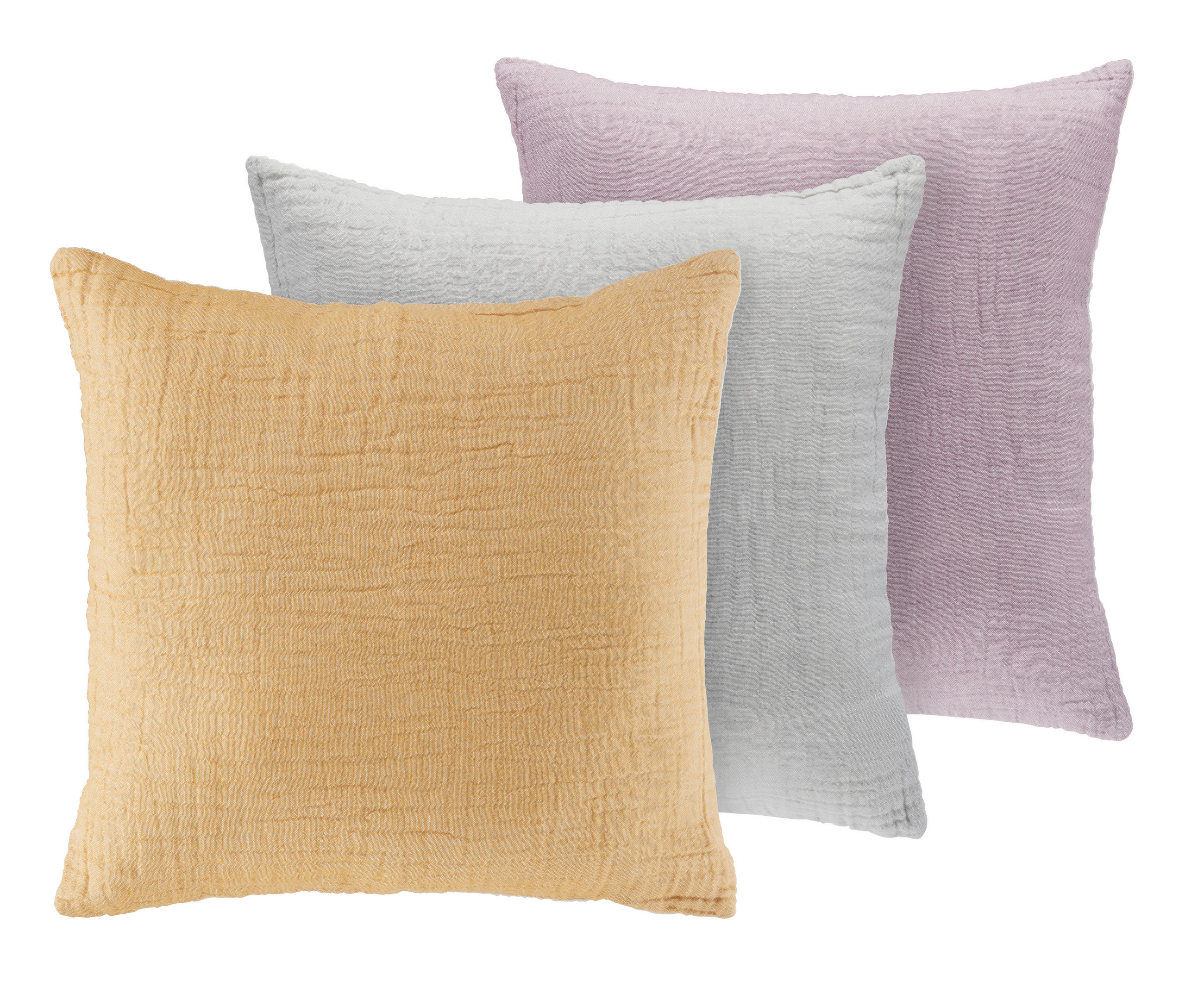 KISSENHÜLLE Musa 50/50 cm  - Gelb/Naturfarben, KONVENTIONELL, Textil (50/50cm) - Ambiente